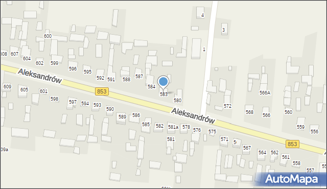 Aleksandrów, Aleksandrów, 583, mapa Aleksandrów