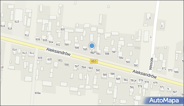 Aleksandrów, Aleksandrów, 592, mapa Aleksandrów