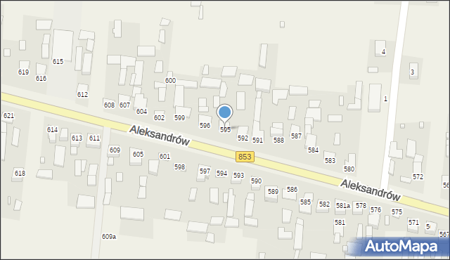 Aleksandrów, Aleksandrów, 595, mapa Aleksandrów