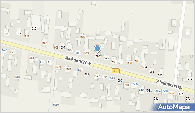 Aleksandrów, Aleksandrów, 596, mapa Aleksandrów