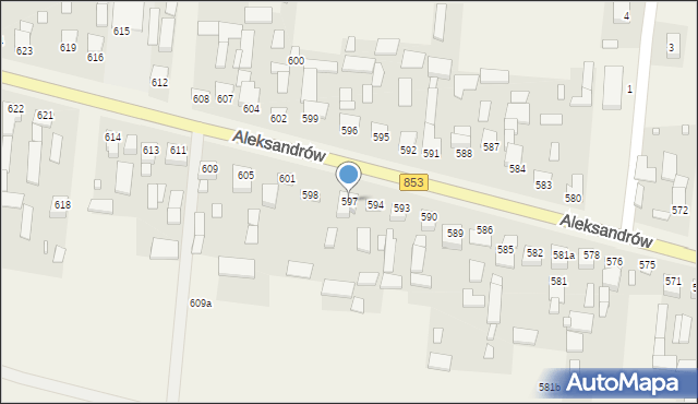 Aleksandrów, Aleksandrów, 597, mapa Aleksandrów