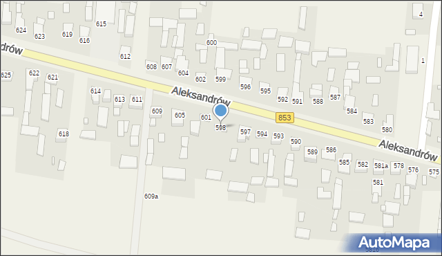 Aleksandrów, Aleksandrów, 598, mapa Aleksandrów