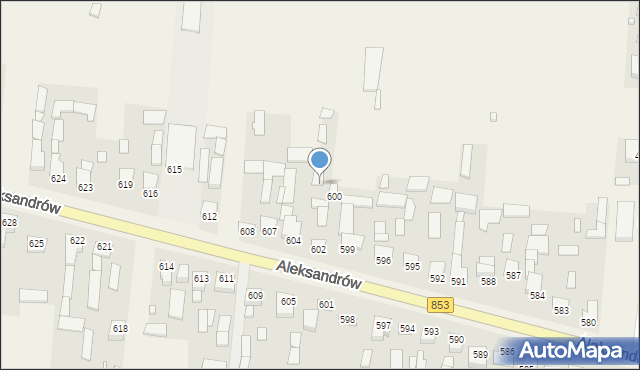 Aleksandrów, Aleksandrów, 603, mapa Aleksandrów