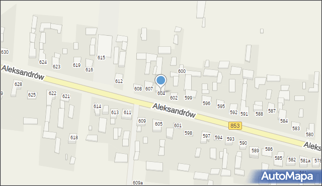 Aleksandrów, Aleksandrów, 604, mapa Aleksandrów