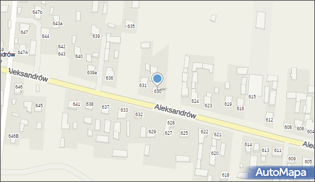Aleksandrów, Aleksandrów, 630, mapa Aleksandrów