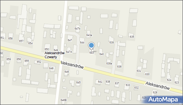 Aleksandrów, Aleksandrów, 643, mapa Aleksandrów