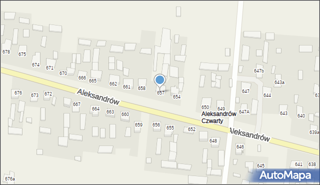 Aleksandrów, Aleksandrów, 657, mapa Aleksandrów