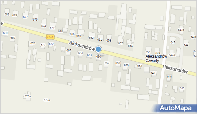 Aleksandrów, Aleksandrów, 660, mapa Aleksandrów