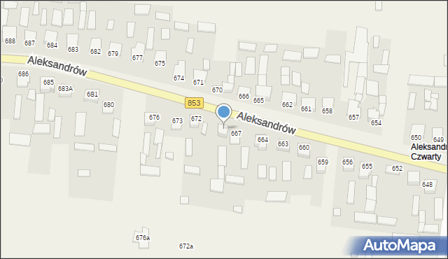 Aleksandrów, Aleksandrów, 668, mapa Aleksandrów