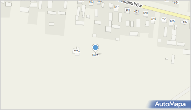 Aleksandrów, Aleksandrów, 672a, mapa Aleksandrów