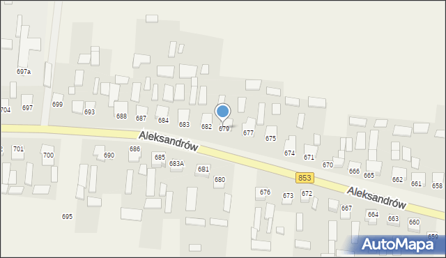 Aleksandrów, Aleksandrów, 679, mapa Aleksandrów