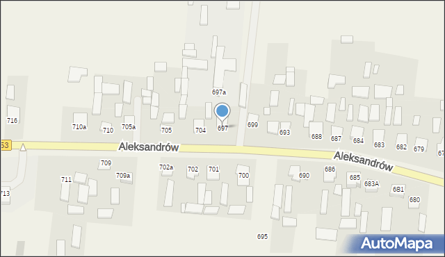 Aleksandrów, Aleksandrów, 697, mapa Aleksandrów