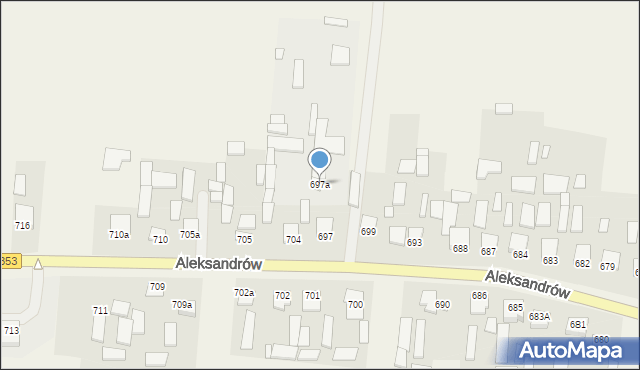 Aleksandrów, Aleksandrów, 697a, mapa Aleksandrów