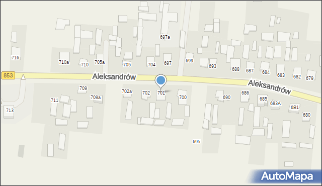 Aleksandrów, Aleksandrów, 701, mapa Aleksandrów
