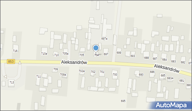 Aleksandrów, Aleksandrów, 704, mapa Aleksandrów