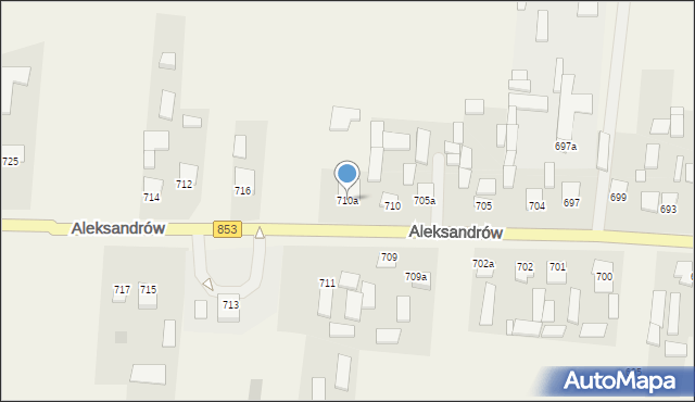 Aleksandrów, Aleksandrów, 710a, mapa Aleksandrów
