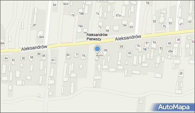 Aleksandrów, Aleksandrów, 72, mapa Aleksandrów