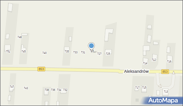 Aleksandrów, Aleksandrów, 729, mapa Aleksandrów