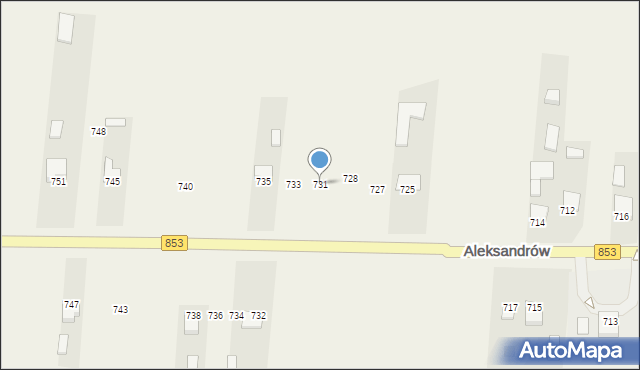 Aleksandrów, Aleksandrów, 731, mapa Aleksandrów