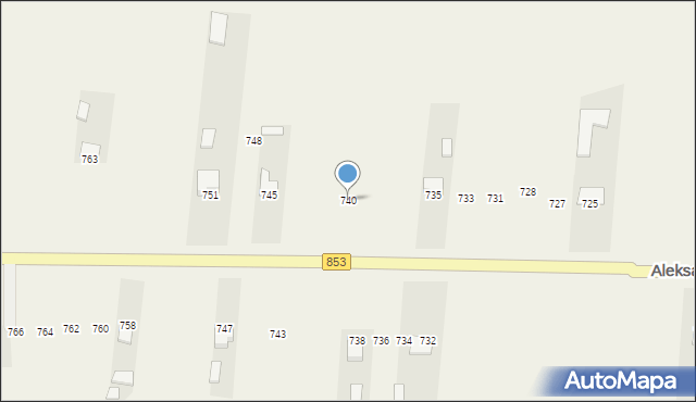 Aleksandrów, Aleksandrów, 740, mapa Aleksandrów