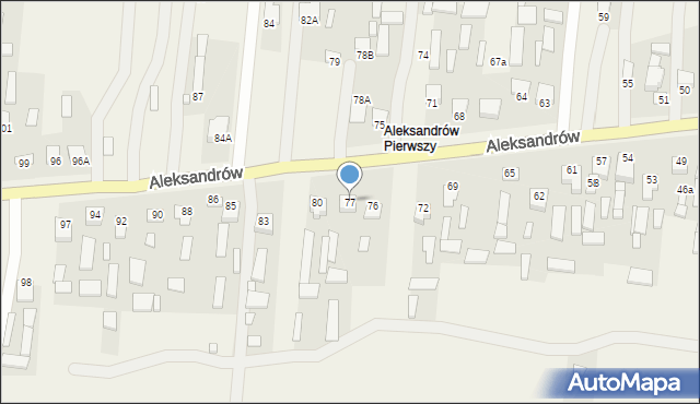 Aleksandrów, Aleksandrów, 77, mapa Aleksandrów