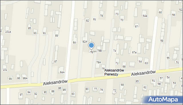 Aleksandrów, Aleksandrów, 79, mapa Aleksandrów