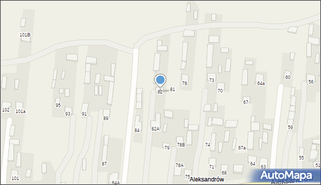 Aleksandrów, Aleksandrów, 82, mapa Aleksandrów