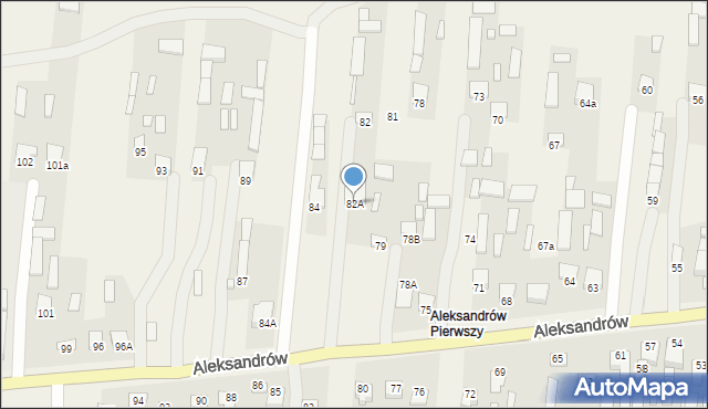 Aleksandrów, Aleksandrów, 82A, mapa Aleksandrów