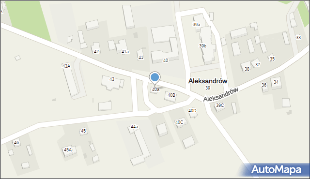Aleksandrów, Aleksandrów, 40a, mapa Aleksandrów