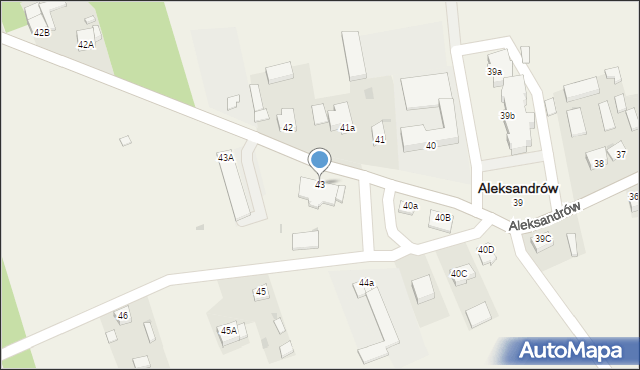 Aleksandrów, Aleksandrów, 43, mapa Aleksandrów