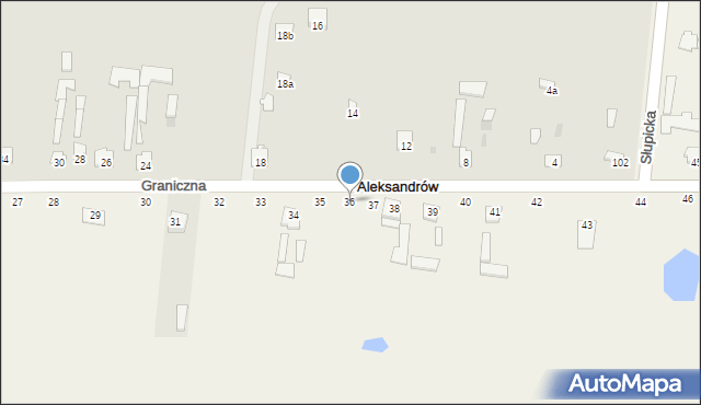 Aleksandrów, Aleksandrów, 36, mapa Aleksandrów