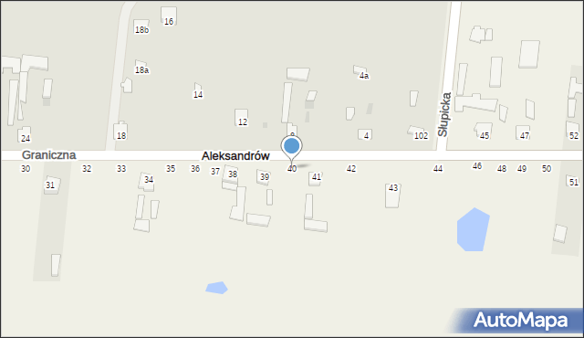 Aleksandrów, Aleksandrów, 40, mapa Aleksandrów