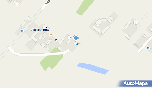 Aleksandrów, Aleksandrów, 13a, mapa Aleksandrów