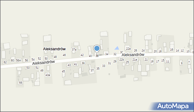 Aleksandrów, Aleksandrów, 38, mapa Aleksandrów