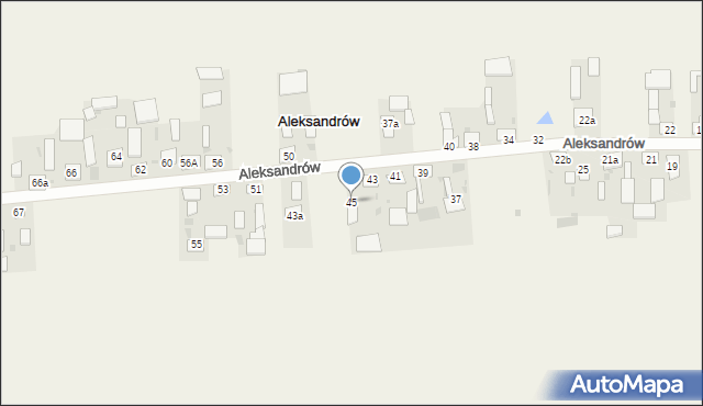 Aleksandrów, Aleksandrów, 45, mapa Aleksandrów