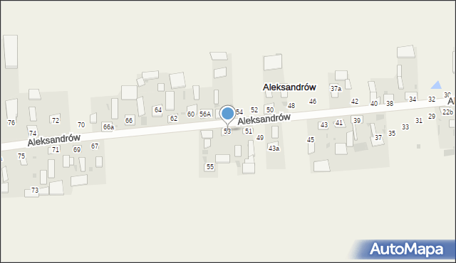 Aleksandrów, Aleksandrów, 53, mapa Aleksandrów