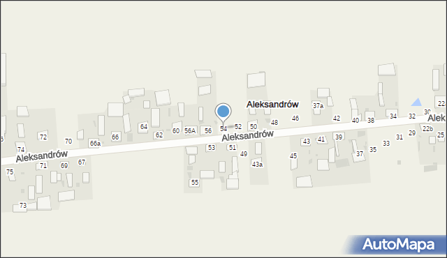Aleksandrów, Aleksandrów, 54, mapa Aleksandrów