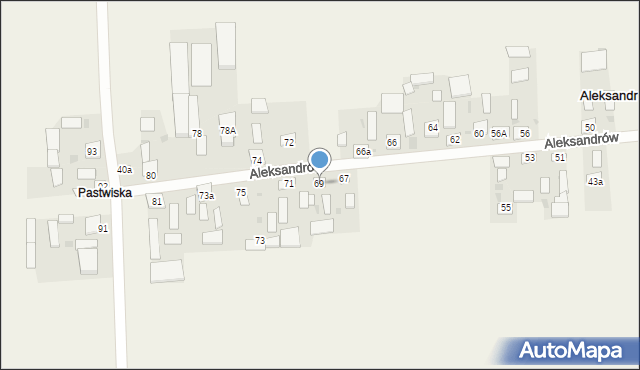 Aleksandrów, Aleksandrów, 69, mapa Aleksandrów