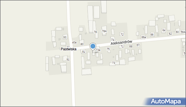 Aleksandrów, Aleksandrów, 73b, mapa Aleksandrów