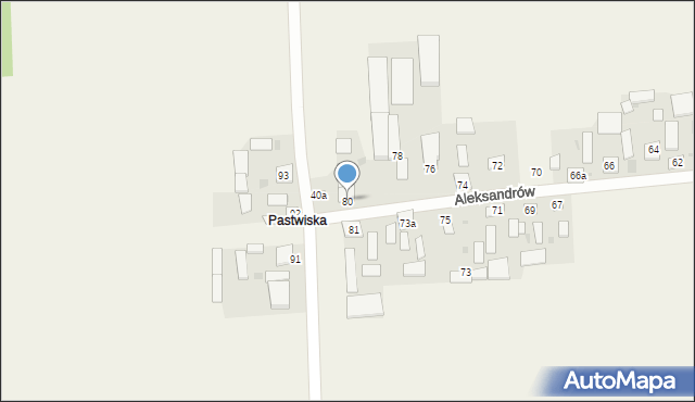 Aleksandrów, Aleksandrów, 80, mapa Aleksandrów