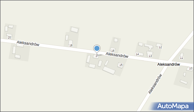 Aleksandrów, Aleksandrów, 17, mapa Aleksandrów