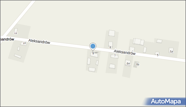Aleksandrów, Aleksandrów, 9, mapa Aleksandrów