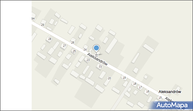 Aleksandrów, Aleksandrów, 22, mapa Aleksandrów