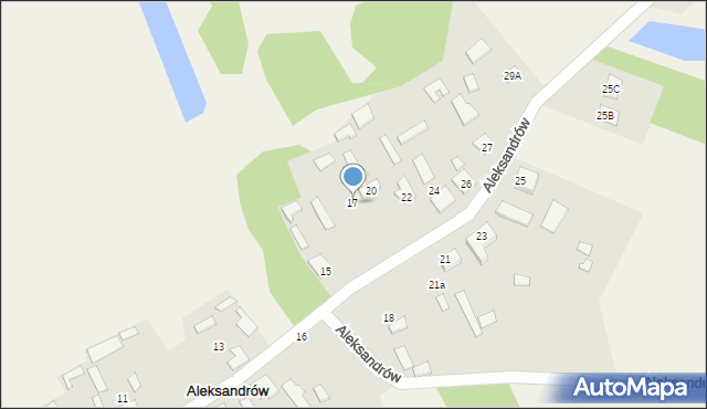 Aleksandrów, Aleksandrów, 17, mapa Aleksandrów