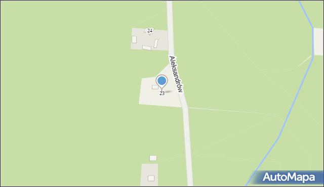 Aleksandrów, Aleksandrów, 23, mapa Aleksandrów