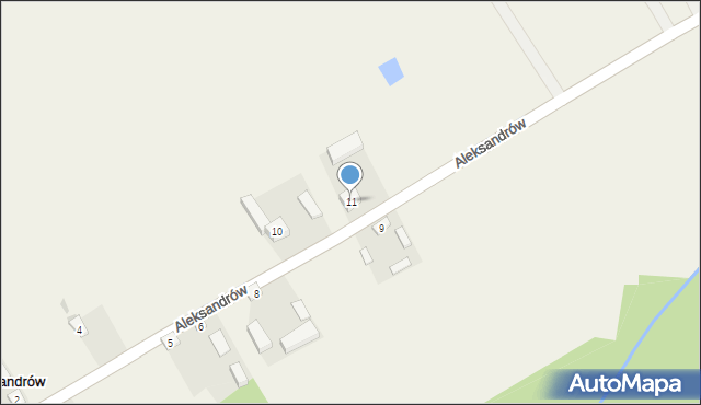 Aleksandrów, Aleksandrów, 11, mapa Aleksandrów