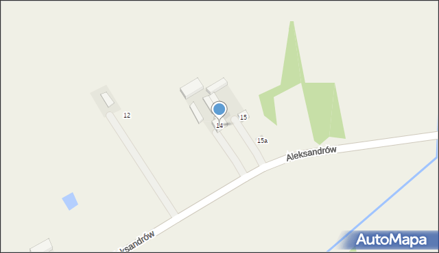 Aleksandrów, Aleksandrów, 14, mapa Aleksandrów