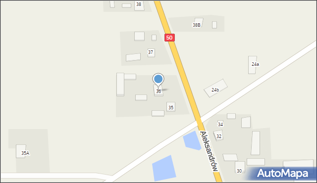 Aleksandrów, Aleksandrów, 36, mapa Aleksandrów