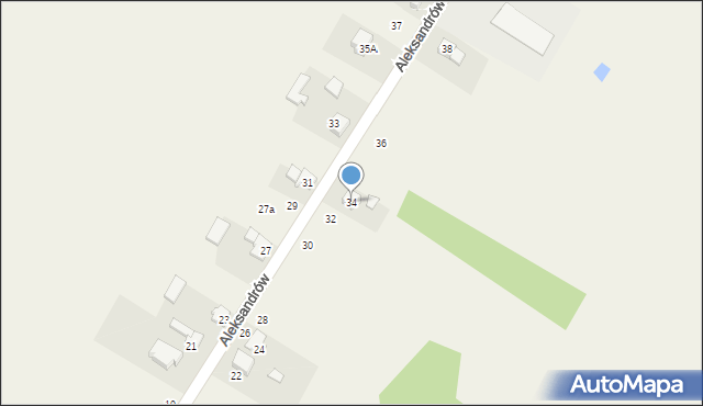 Aleksandrów, Aleksandrów, 34, mapa Aleksandrów