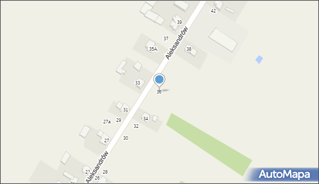 Aleksandrów, Aleksandrów, 36, mapa Aleksandrów